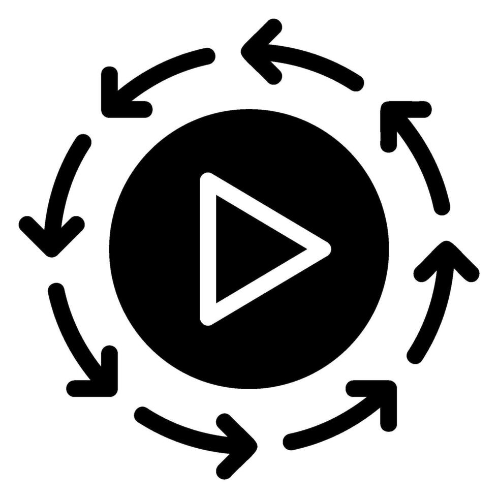 player glyph icon vector