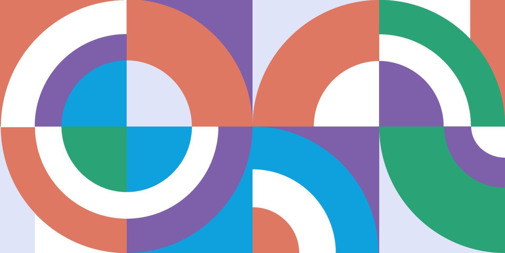 Abstract geometric background. Bauhaus, Memphis minimalist retro poster graphic vector