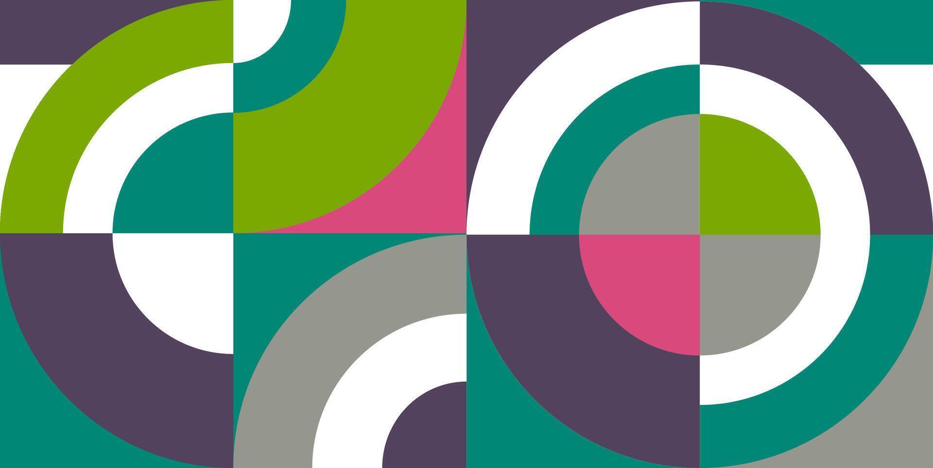 Abstract geometric background. Bauhaus, Memphis minimalist retro poster graphic vector