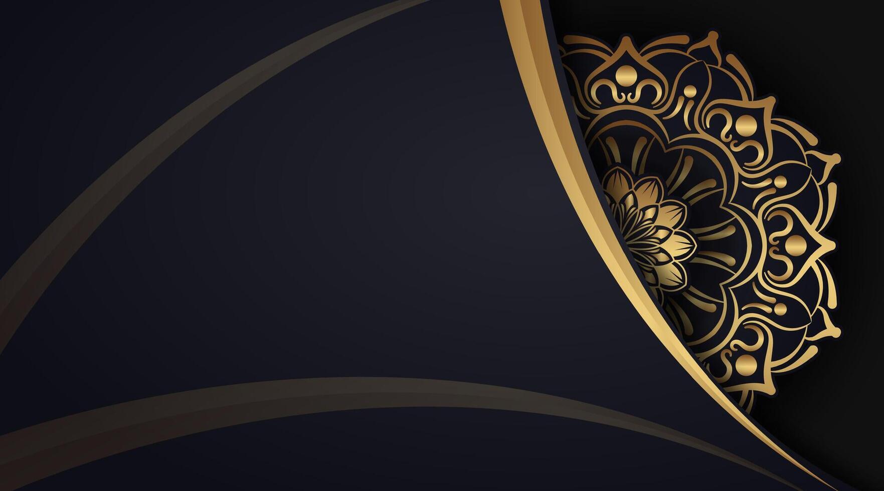 luxury background with golden mandala ornament vector