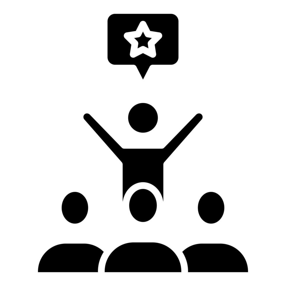 Team Encouragement icon line illustration vector