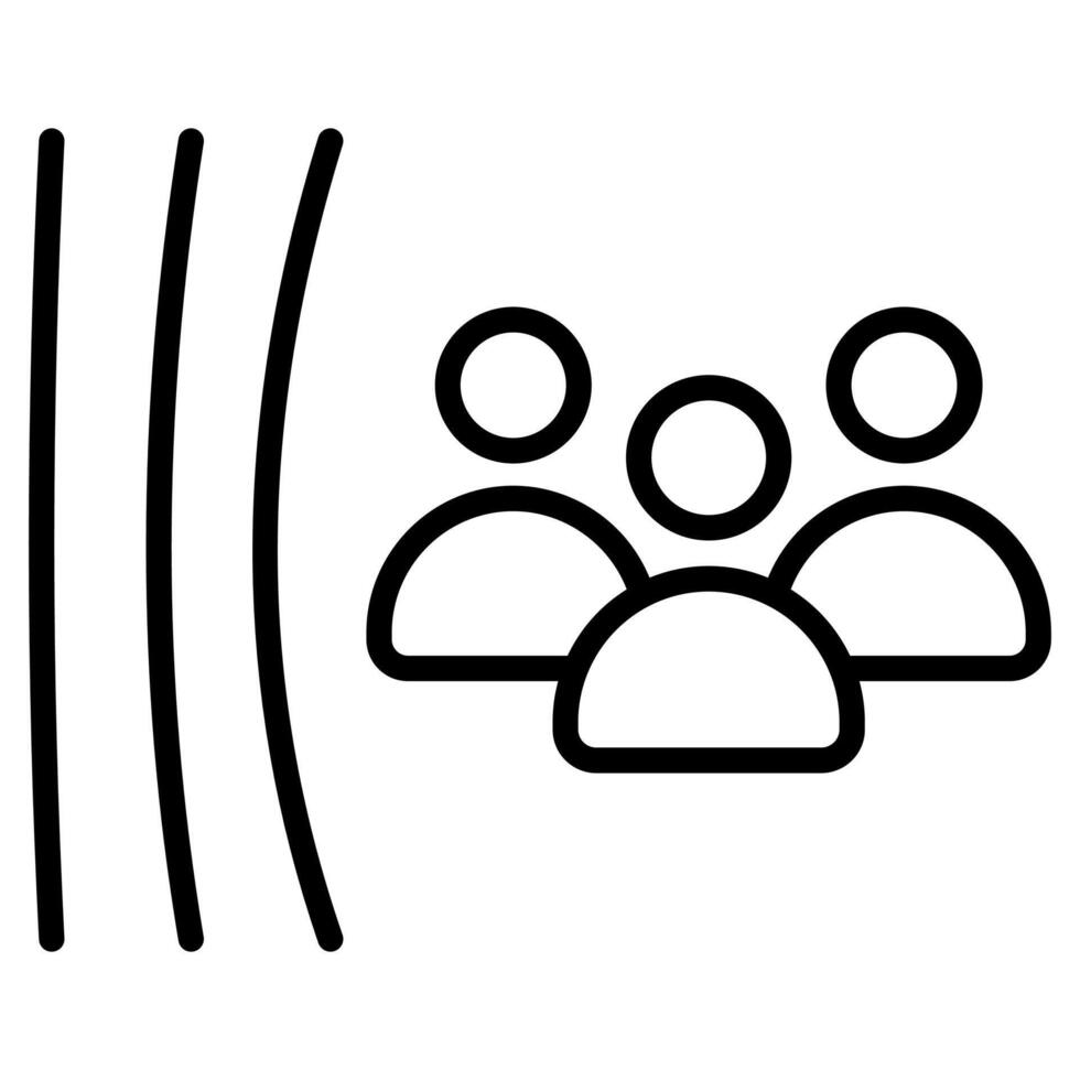 Team Resilience icon line illustration vector