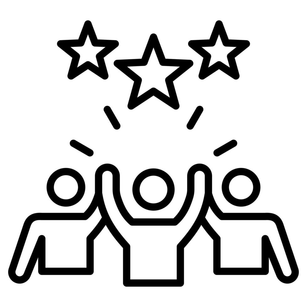 Team Motivation icon line illustration vector