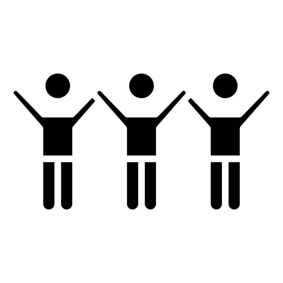 Team Bonding icon line illustration vector