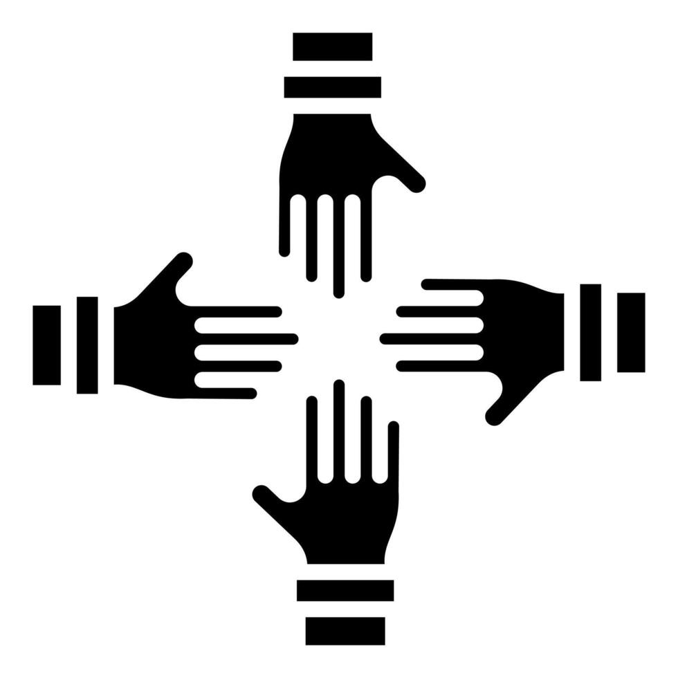 Team Unity icon line illustration vector