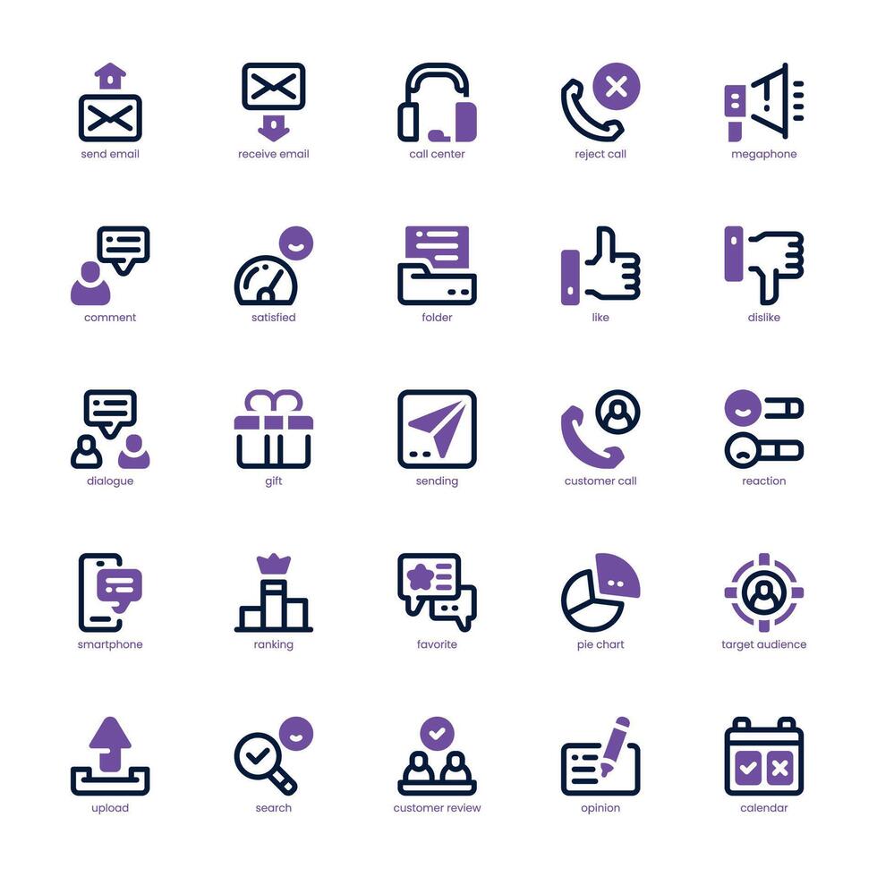 Survey and Feedback icon pack for your website, mobile, presentation, and logo design. Survey and Feedback icon dual tone design. graphics illustration and editable stroke. vector