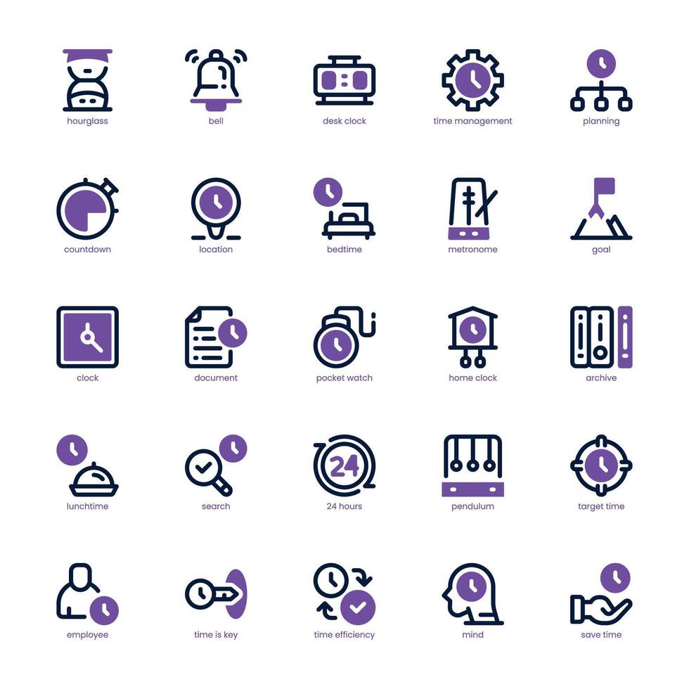 Schedule and Plan icon pack for your website, mobile, presentation, and logo design. Schedule and Plan icon dual tone design. graphics illustration and editable stroke. vector