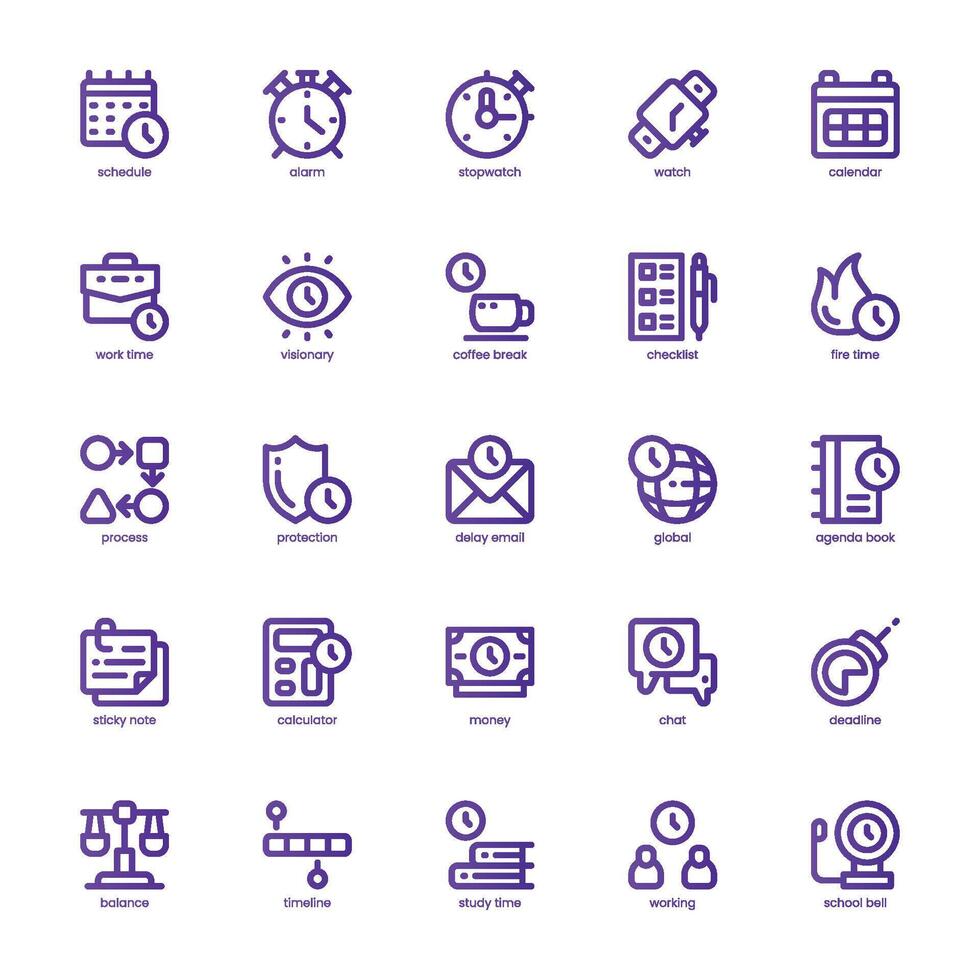 Schedule and Plan icon pack for your website, mobile, presentation, and logo design. Schedule and Plan icon dual tone design. graphics illustration and editable stroke. vector