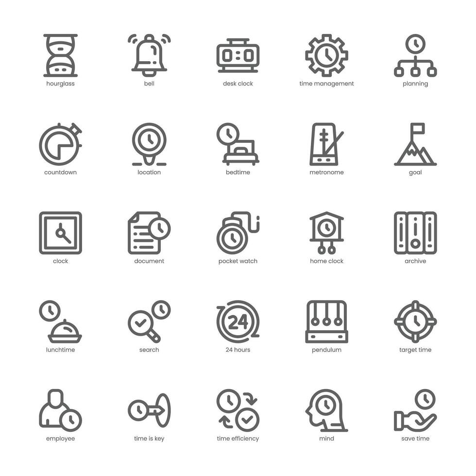 Schedule and Plan icon pack for your website, mobile, presentation, and logo design. Schedule and Plan icon outline design. graphics illustration and editable stroke. vector