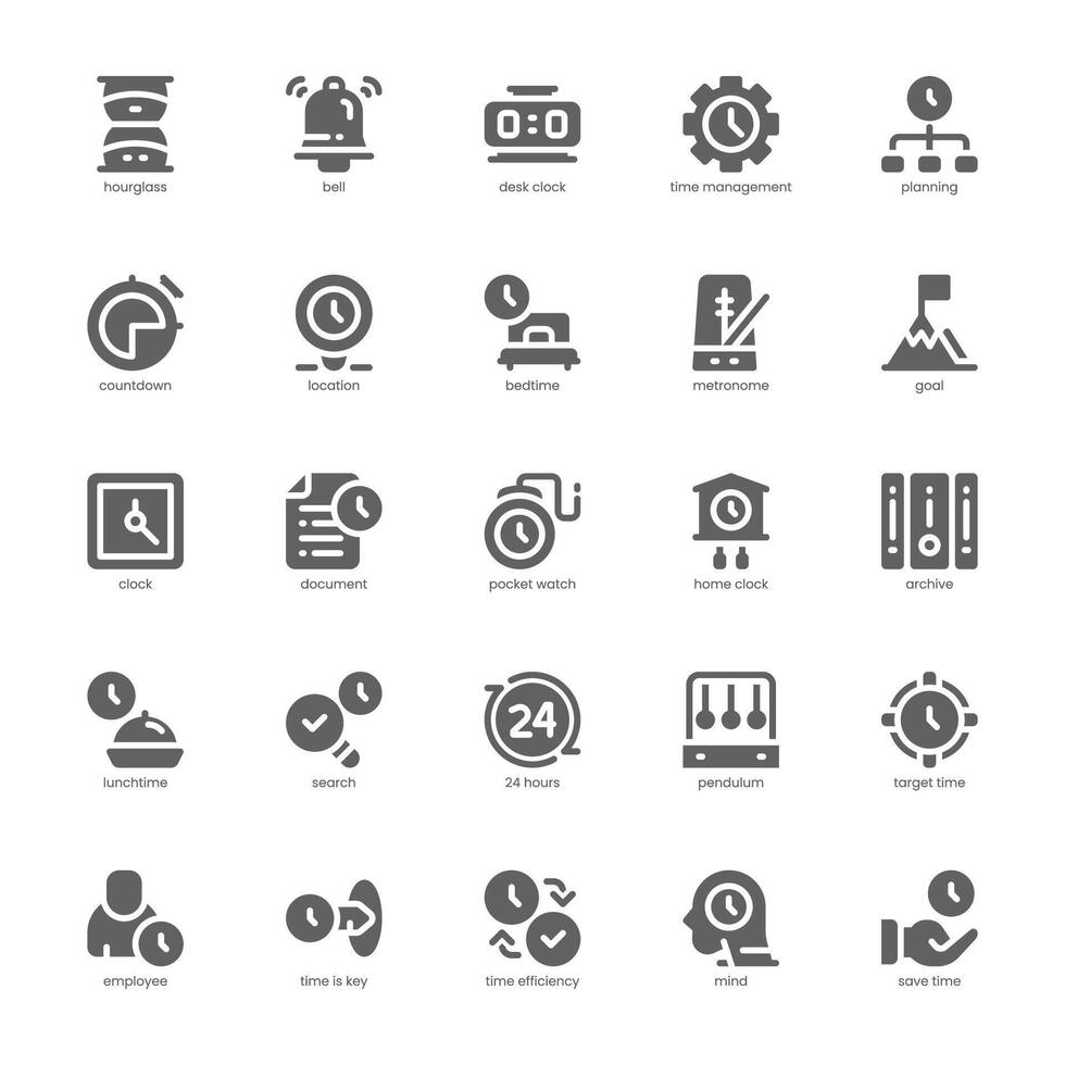 Schedule and Plan icon pack for your website, mobile, presentation, and logo design. Schedule and Plan icon glyph design. graphics illustration and editable stroke. vector