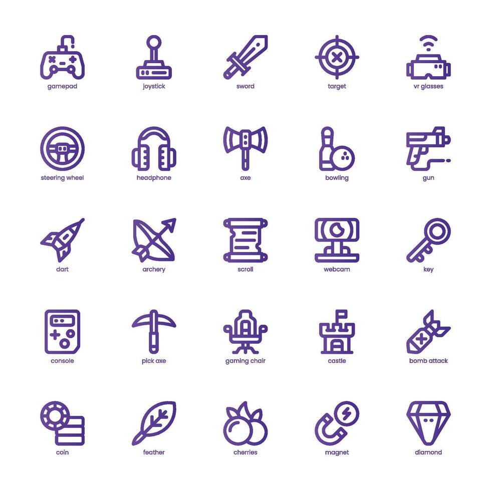 Game Station icon pack for your website, mobile, presentation, and logo design. Game Station icon basic line gradient design. graphics illustration and editable stroke. vector