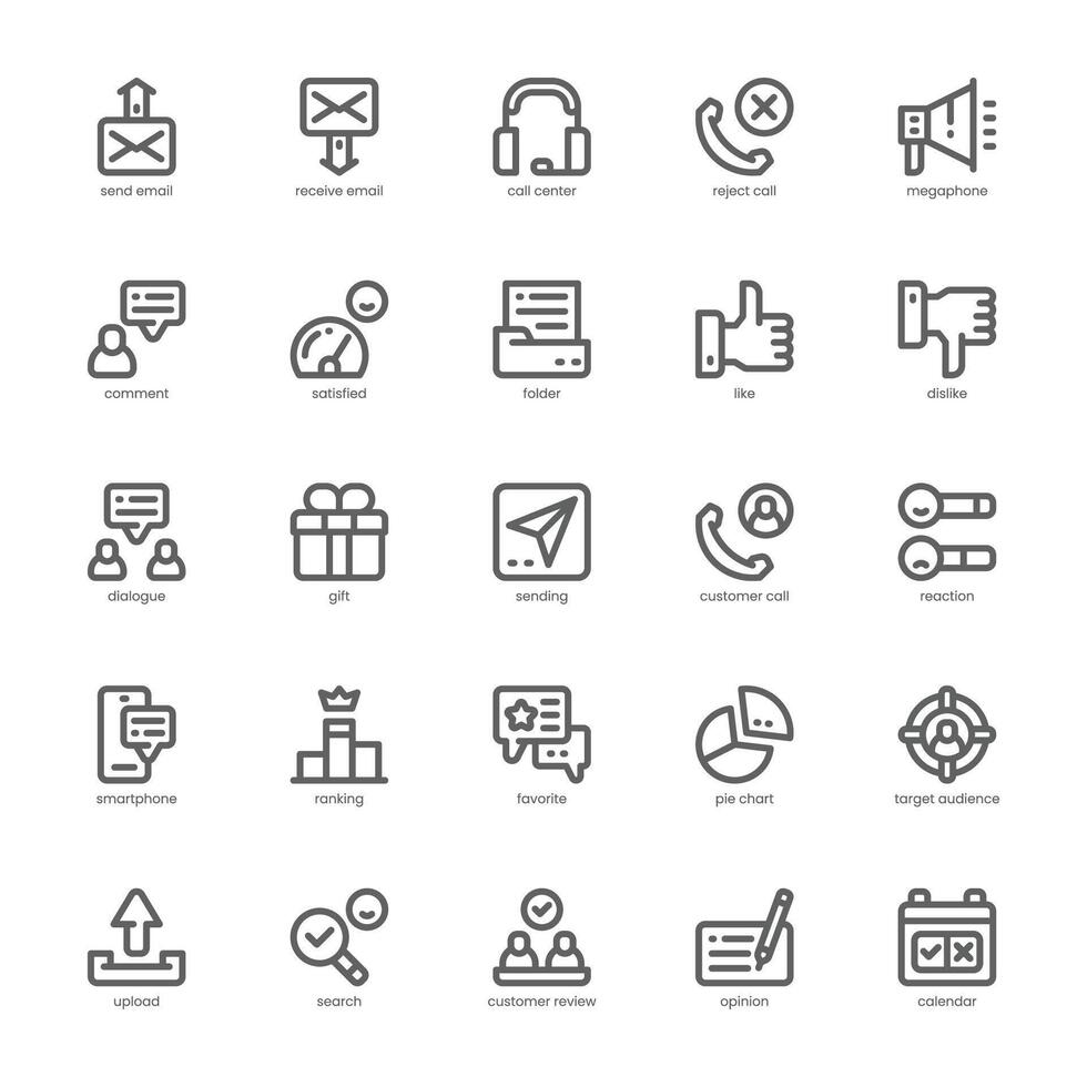 Survey and Feedback icon pack for your website, mobile, presentation, and logo design. Survey and Feedback icon outline design. graphics illustration and editable stroke. vector