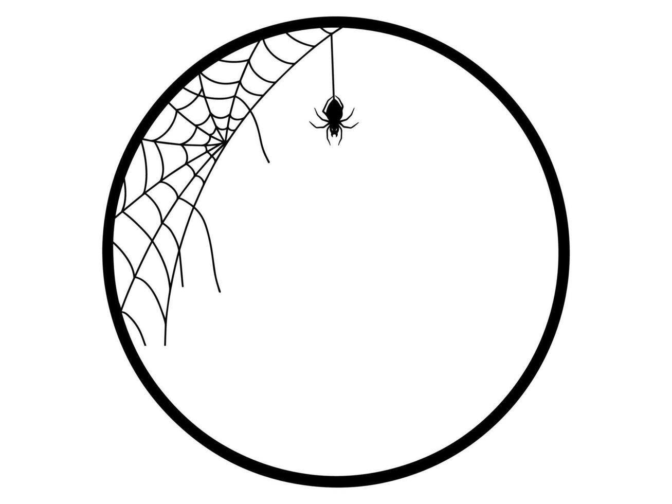 Halloween Spider Webs Frame Background vector