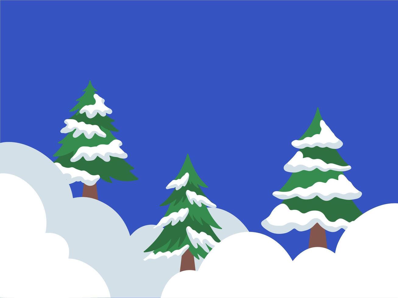 Christmas Background Snow Tree Illustration vector