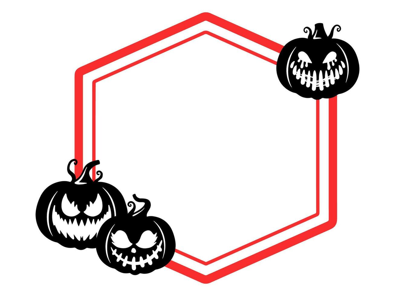 Halloween Frame Pumpkin Background Illustration vector