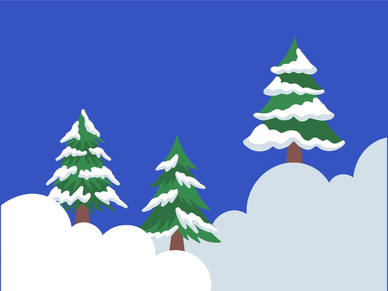 Christmas Background Snow Tree Illustration vector