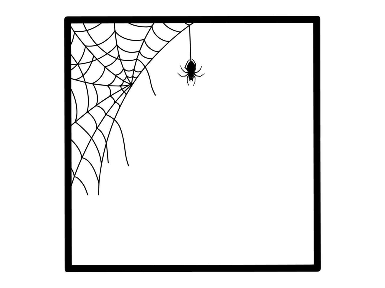 Halloween Spider Webs Frame Background vector