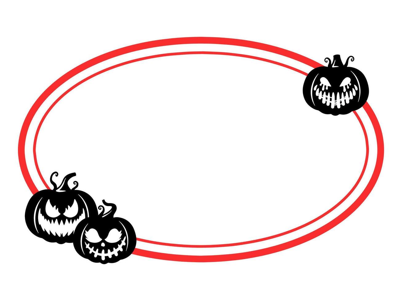 Halloween Pumpkin Background with Frame vector