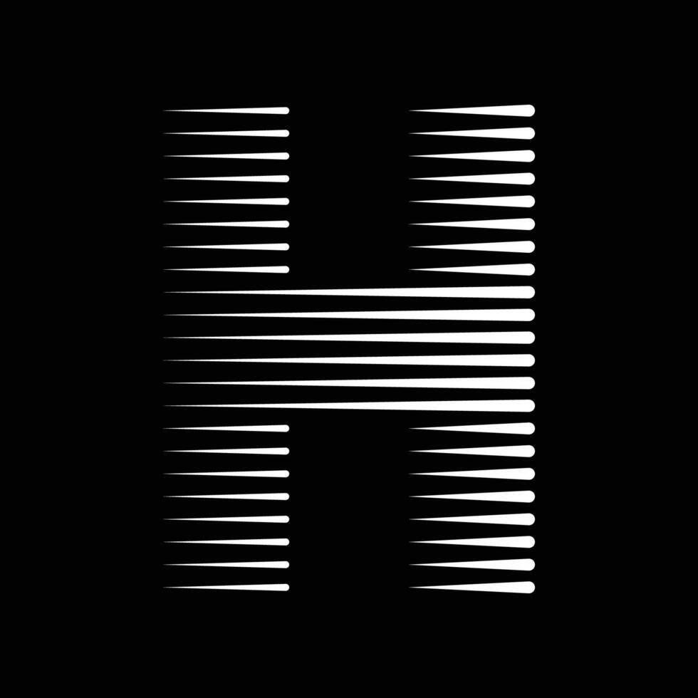 H Letter Lines Logo Icon Illustration vector