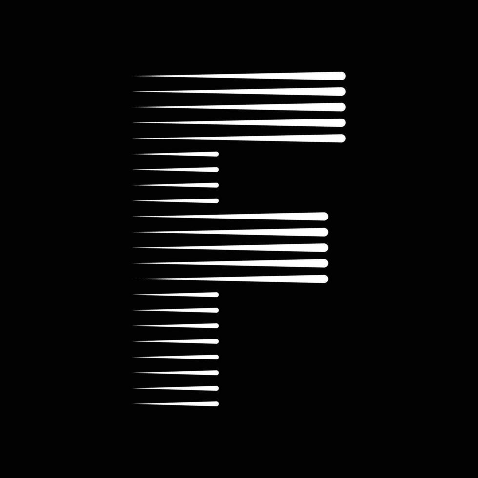 F Letter Lines Logo Icon Illustration vector