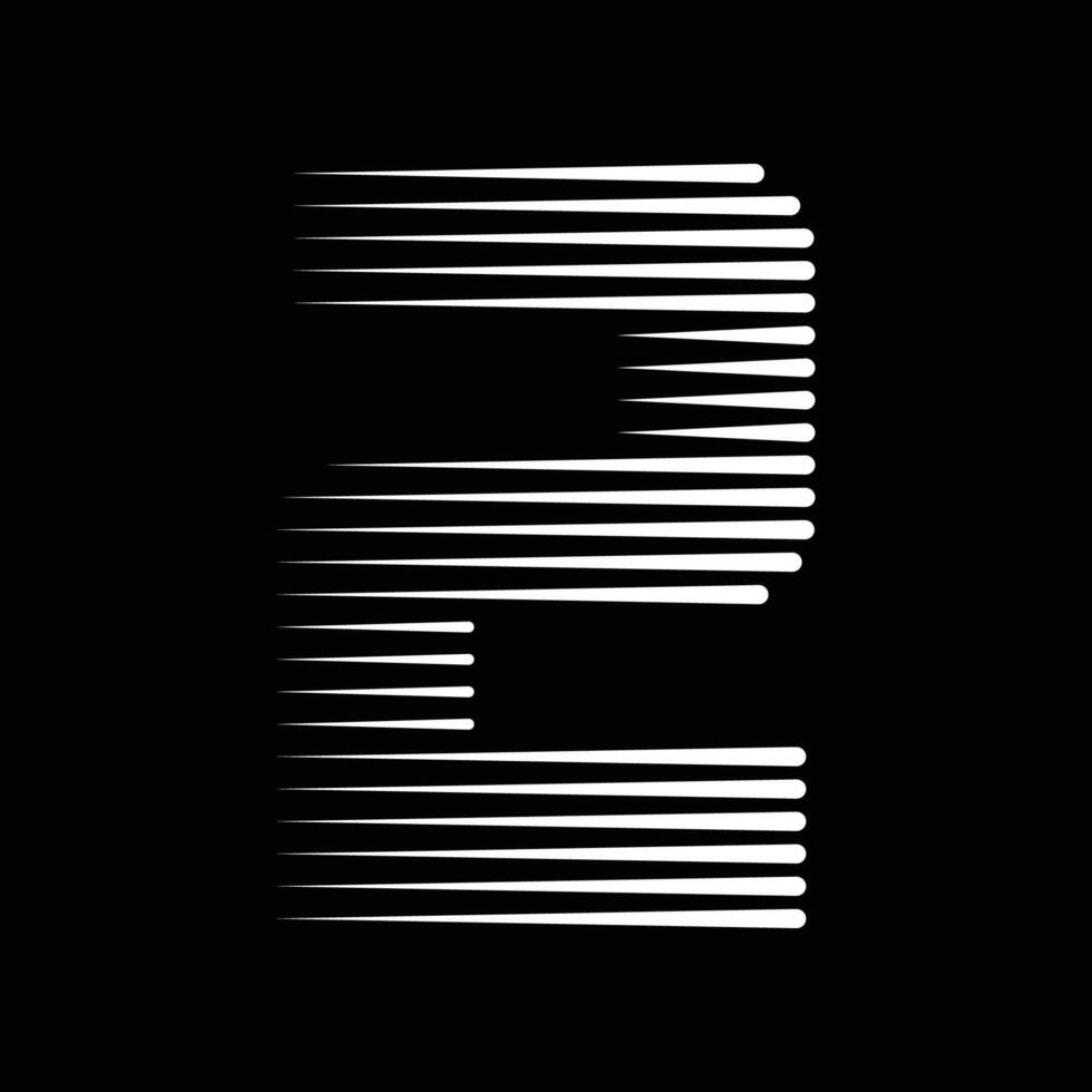 2 Number Lines Logo Icon Illustration vector
