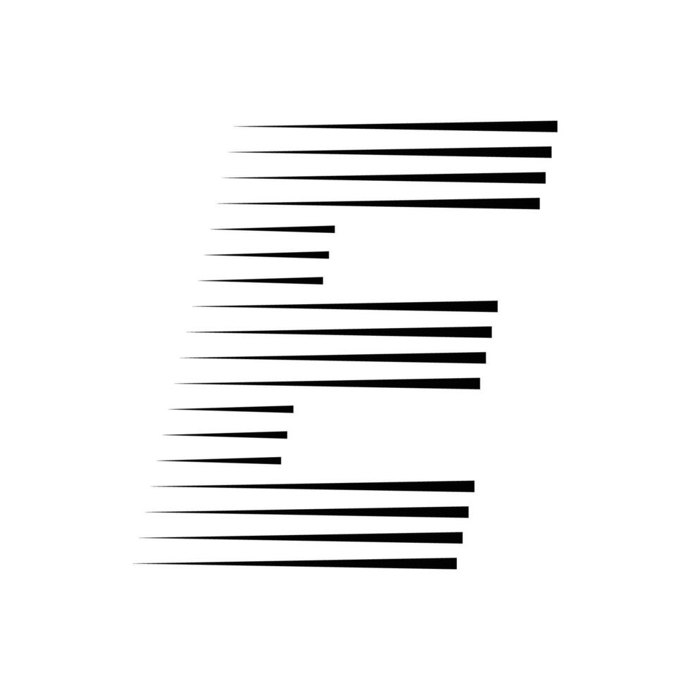 E Letter Lines Logo Icon Illustration vector