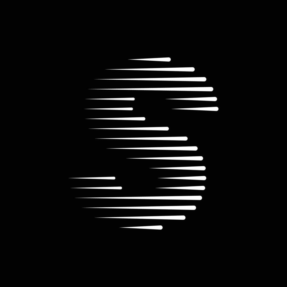 S Letter Lines Logo Icon Illustration vector