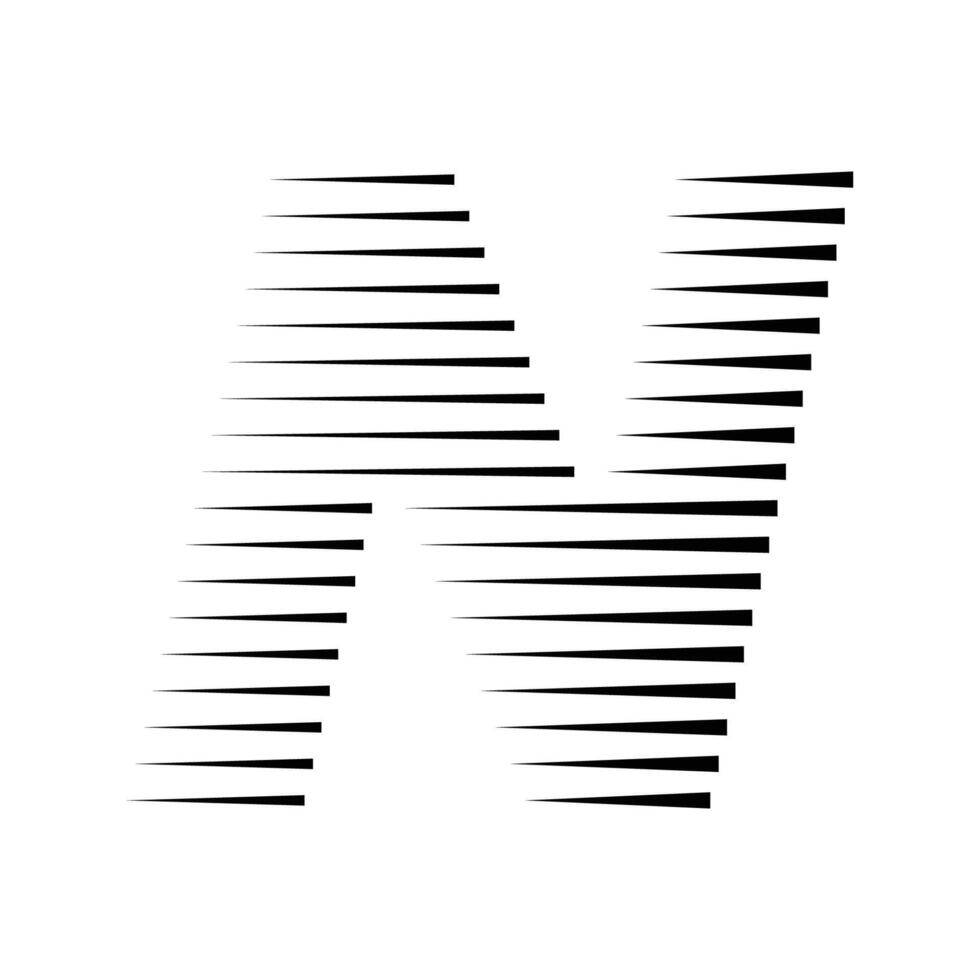 N Letter Lines Logo Icon Illustration vector