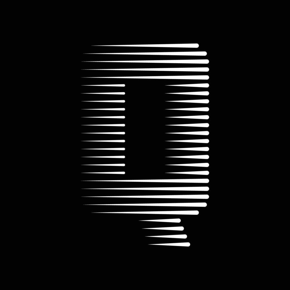 Q Letter Lines Logo Icon Illustration vector