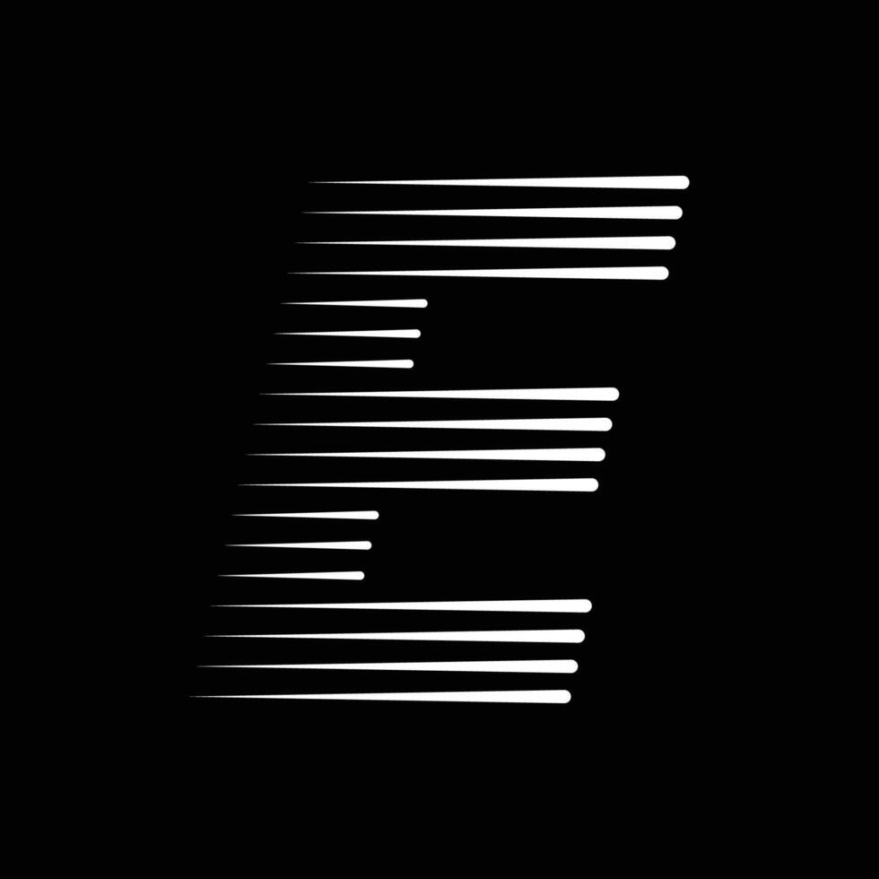 E Letter Lines Logo Icon Illustration vector