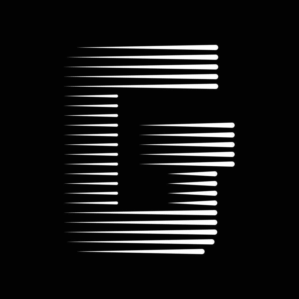 G Letter Lines Logo Icon Illustration vector