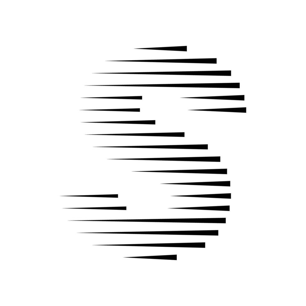 S Letter Lines Logo Icon Illustration vector
