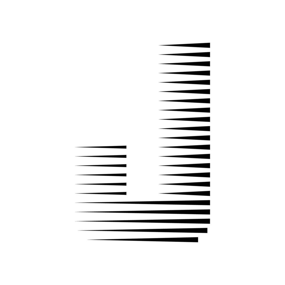 J Letter Lines Logo Icon Illustration vector