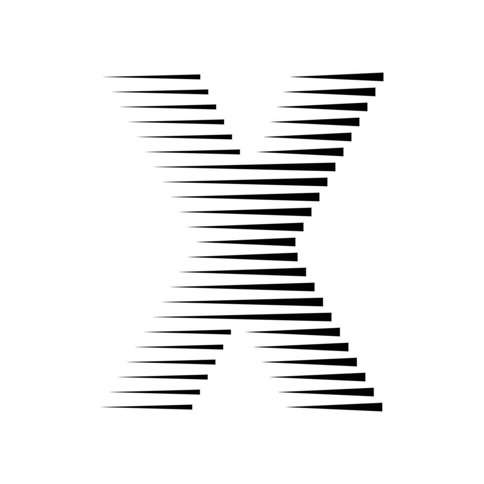 X Letter Lines Logo Icon Illustration vector
