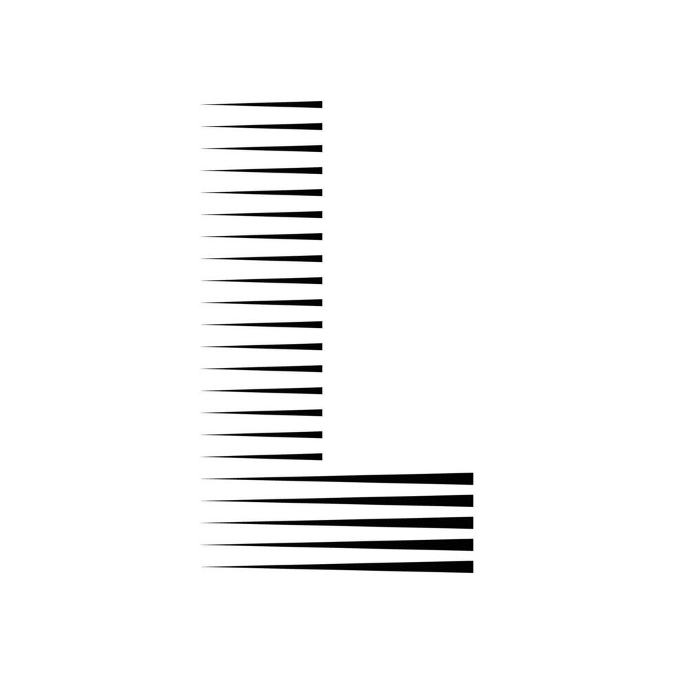 L Letter Lines Logo Icon Illustration vector