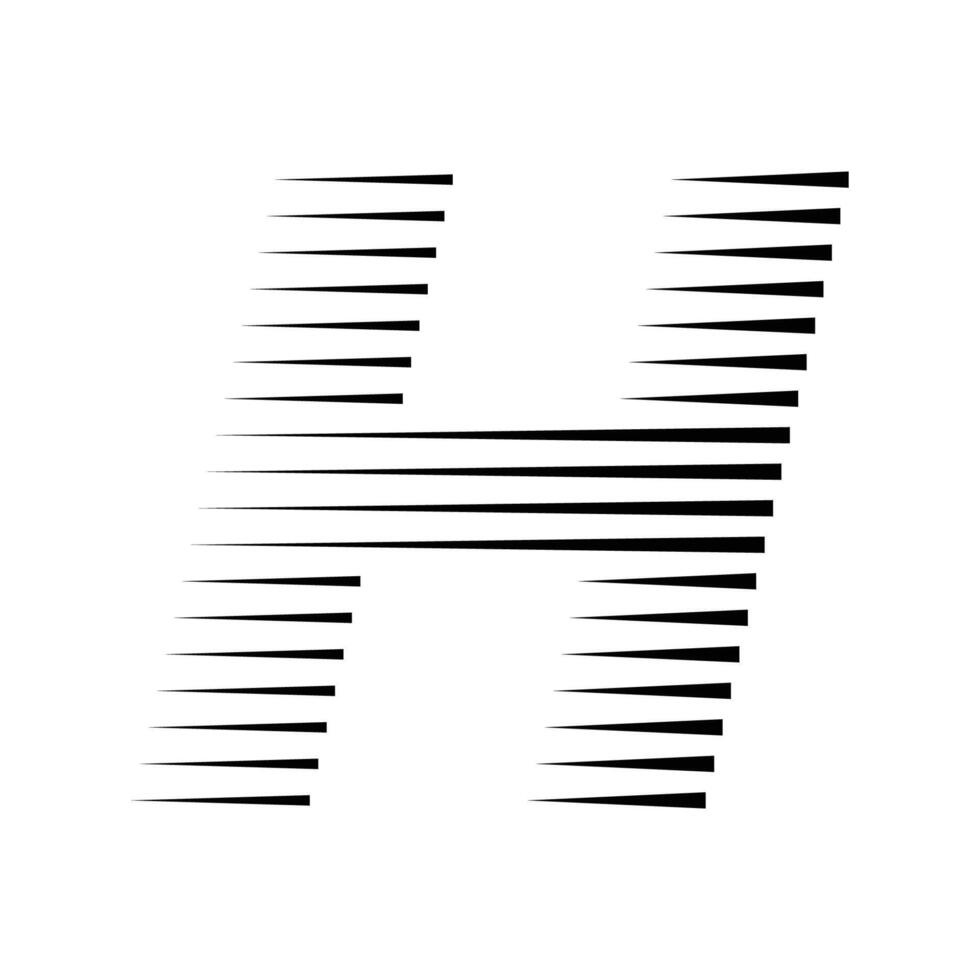 H Letter Lines Logo Icon Illustration vector