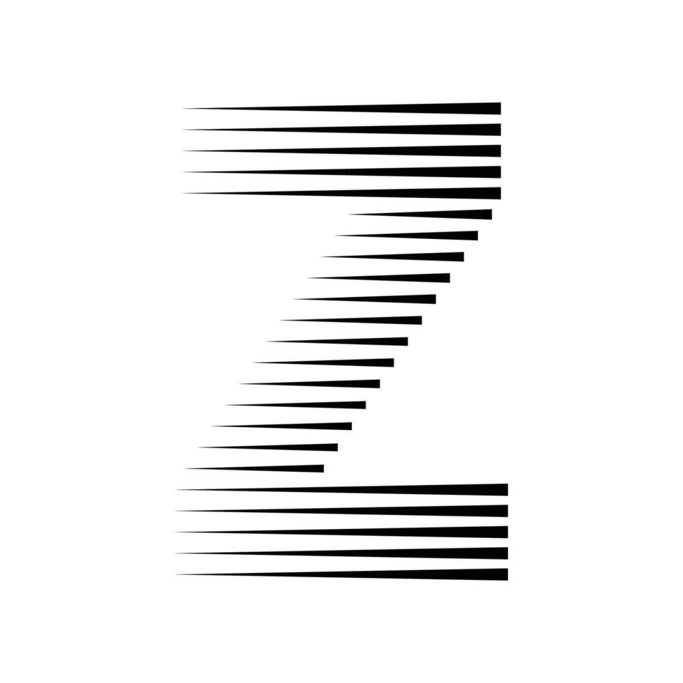 z letra líneas logo icono ilustración vector