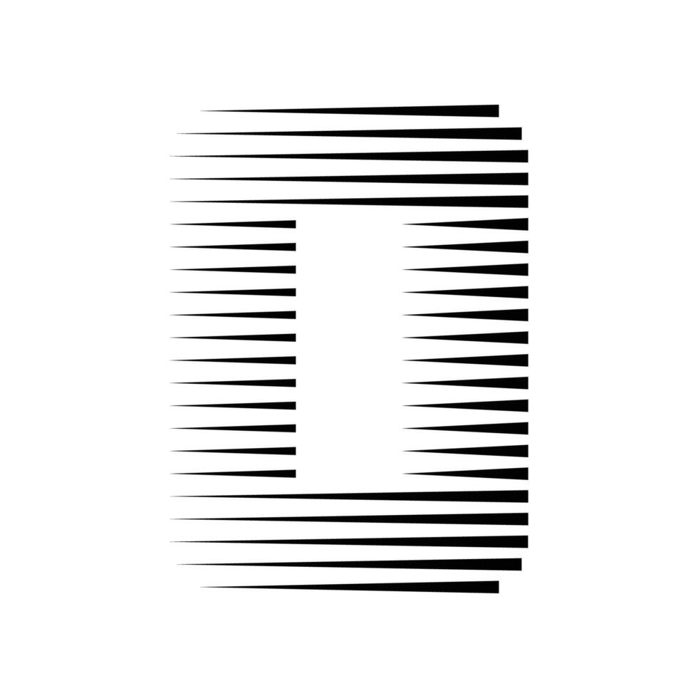 0 Number Lines Logo Icon Illustration vector