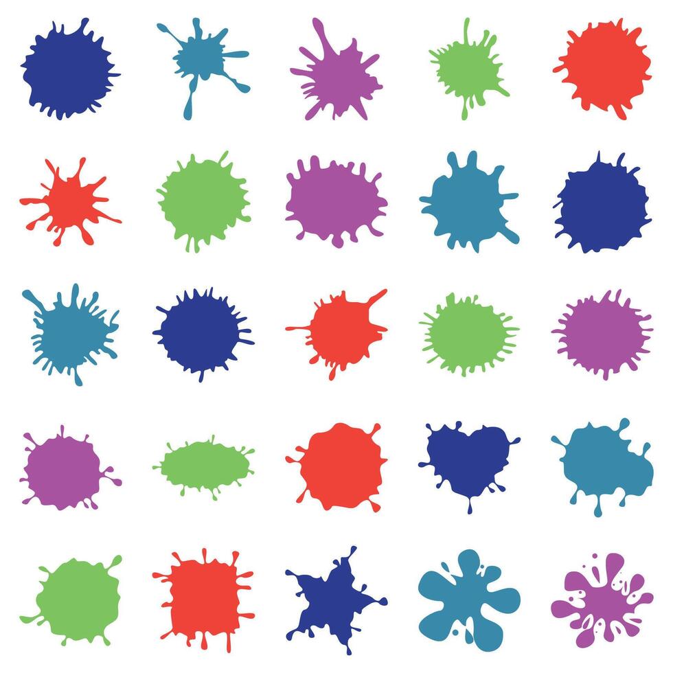 Illustration of color splash pack vector