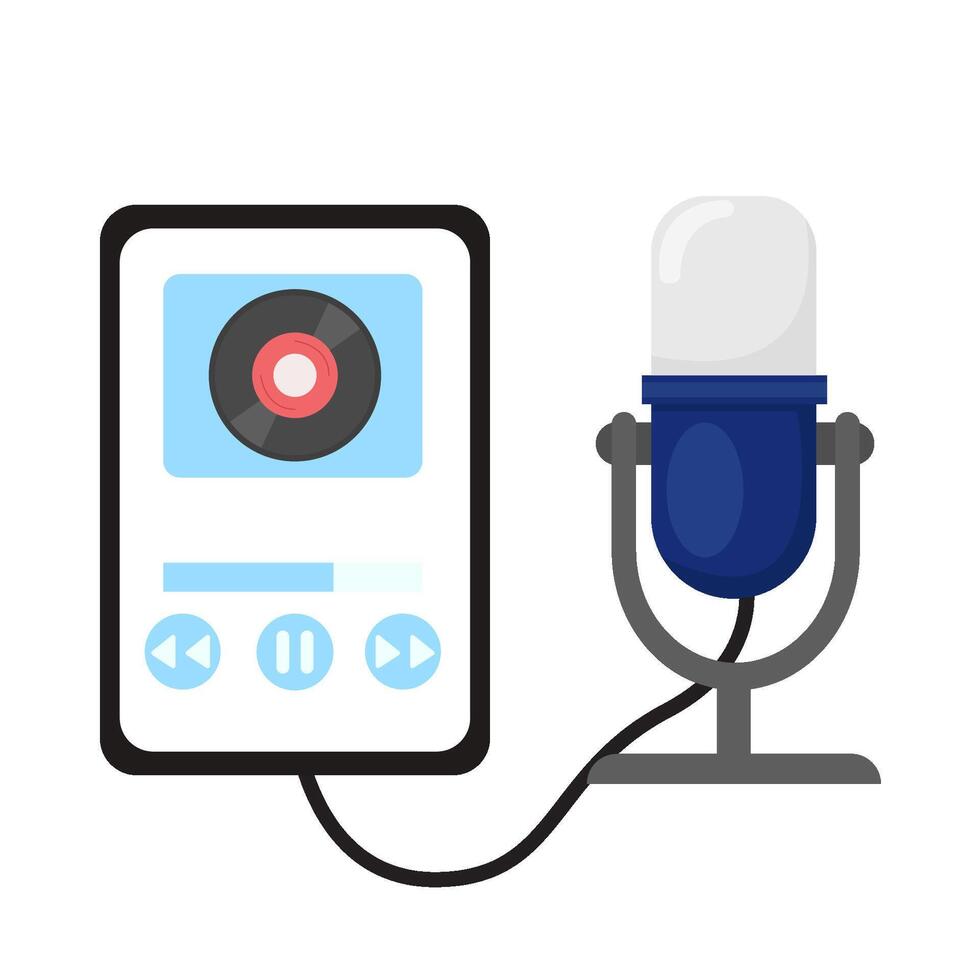 Illustration of microphone vector