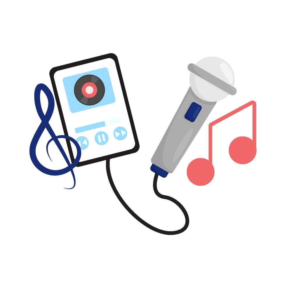 Illustration of microphone vector