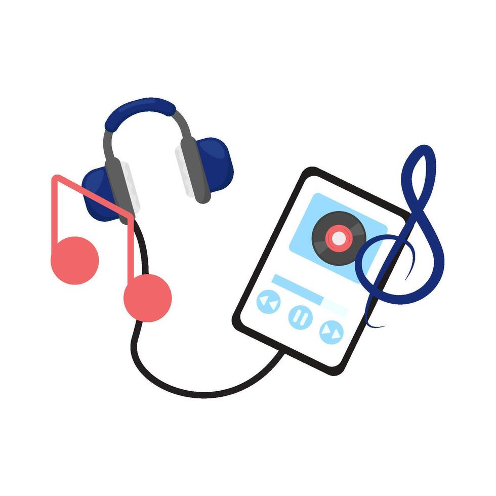 Illustration of music player vector