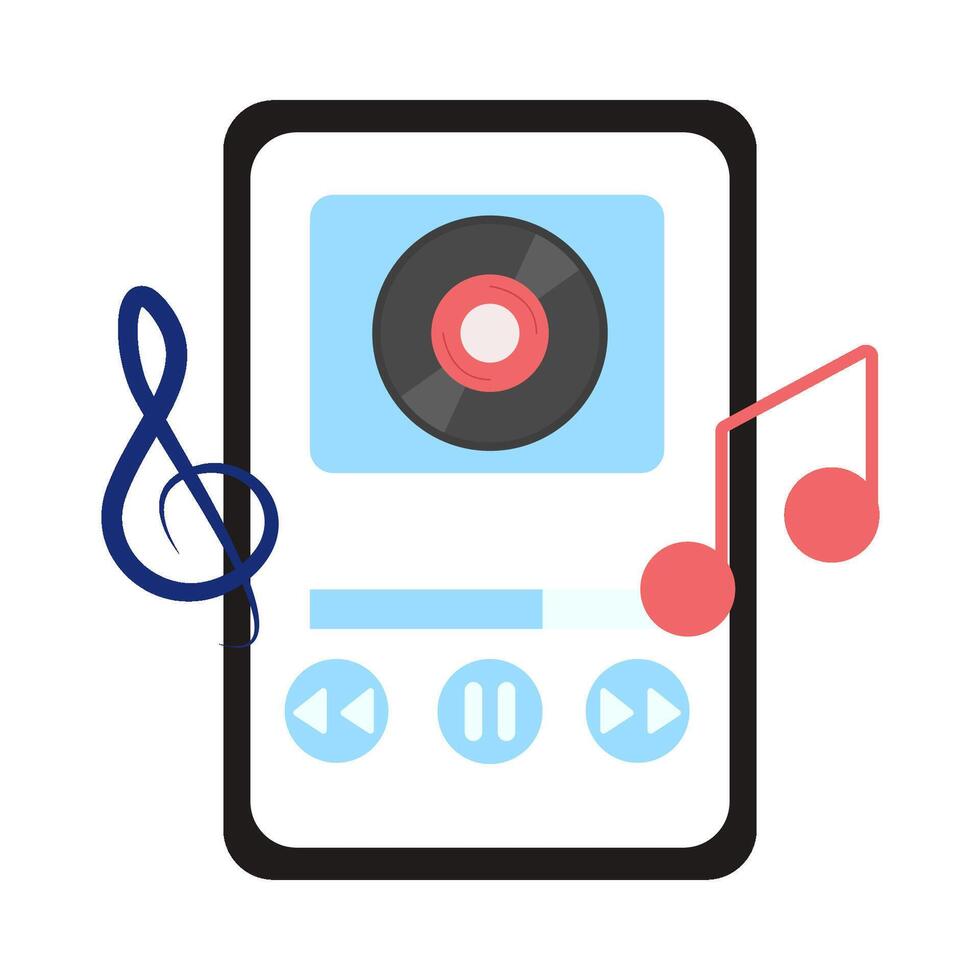 Illustration of music player vector