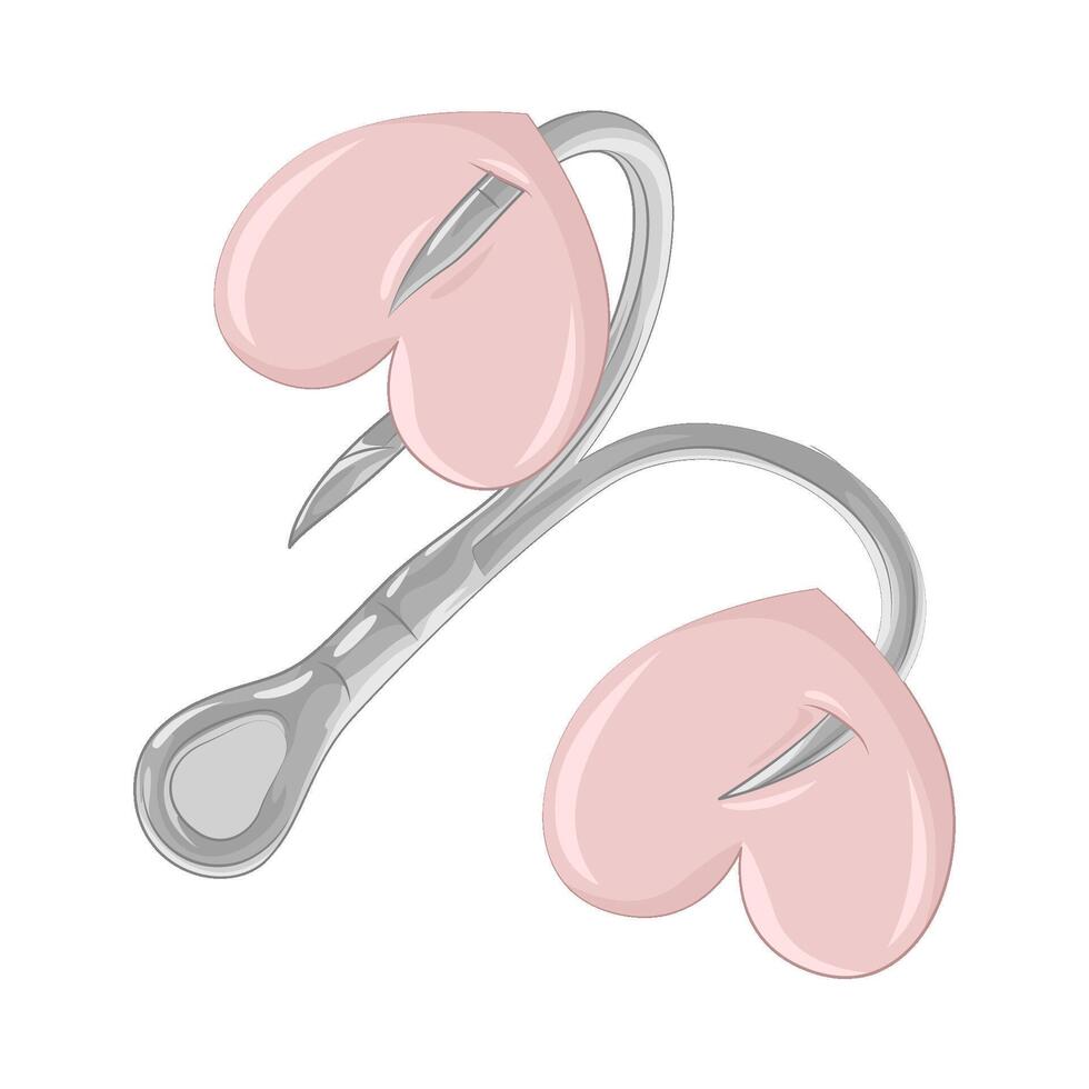 Illustration of fishing hook vector