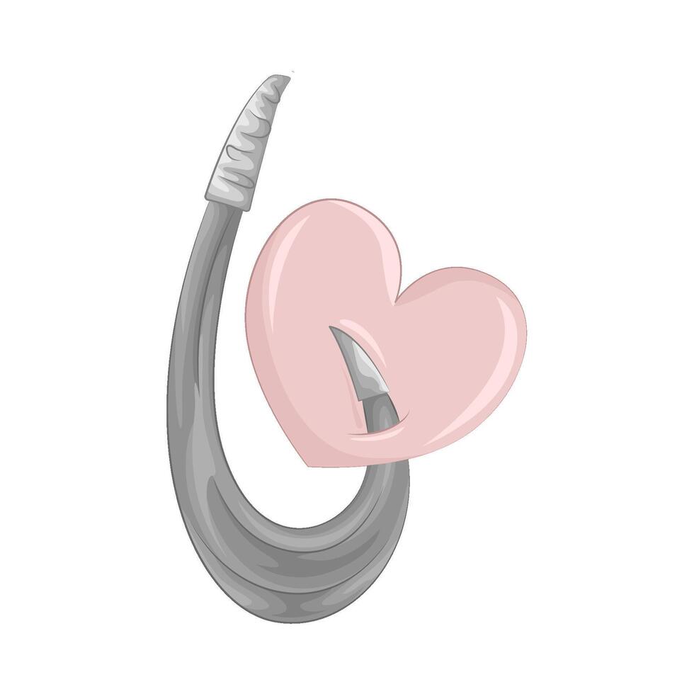 Illustration of fishing hook vector