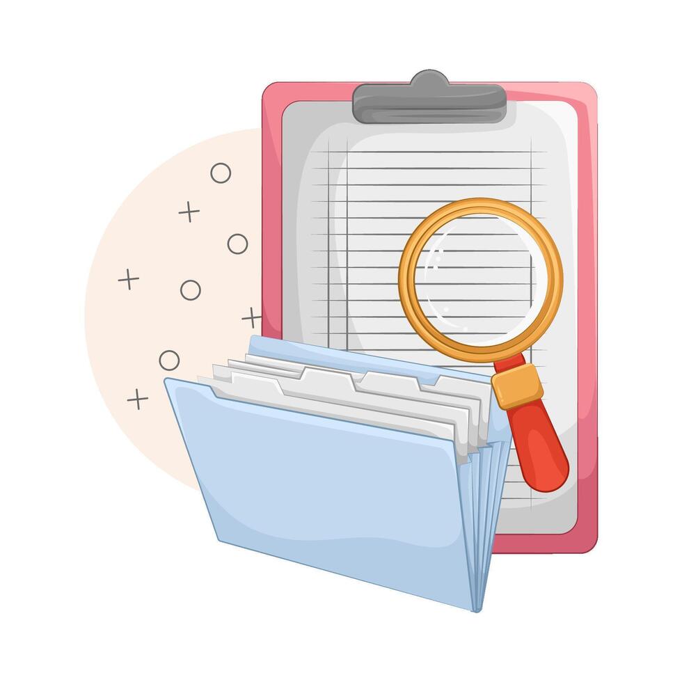 Illustration of search folder vector
