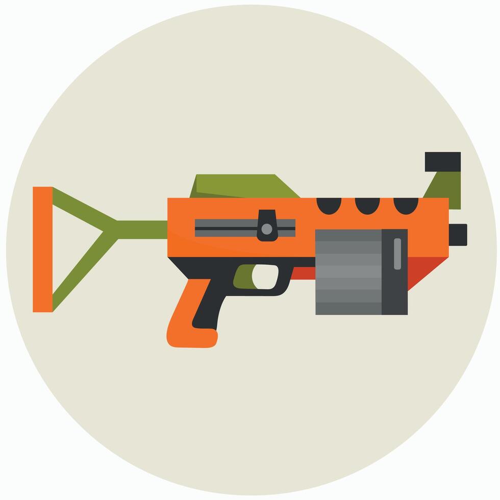 Futuristic weapon laser, blaster gun icon clipart avatar logotype isolated illustration vector