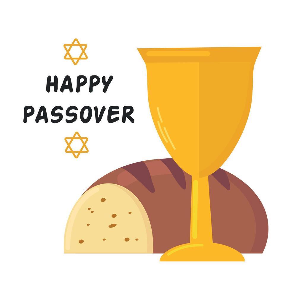 Happy Passover card illustration vector