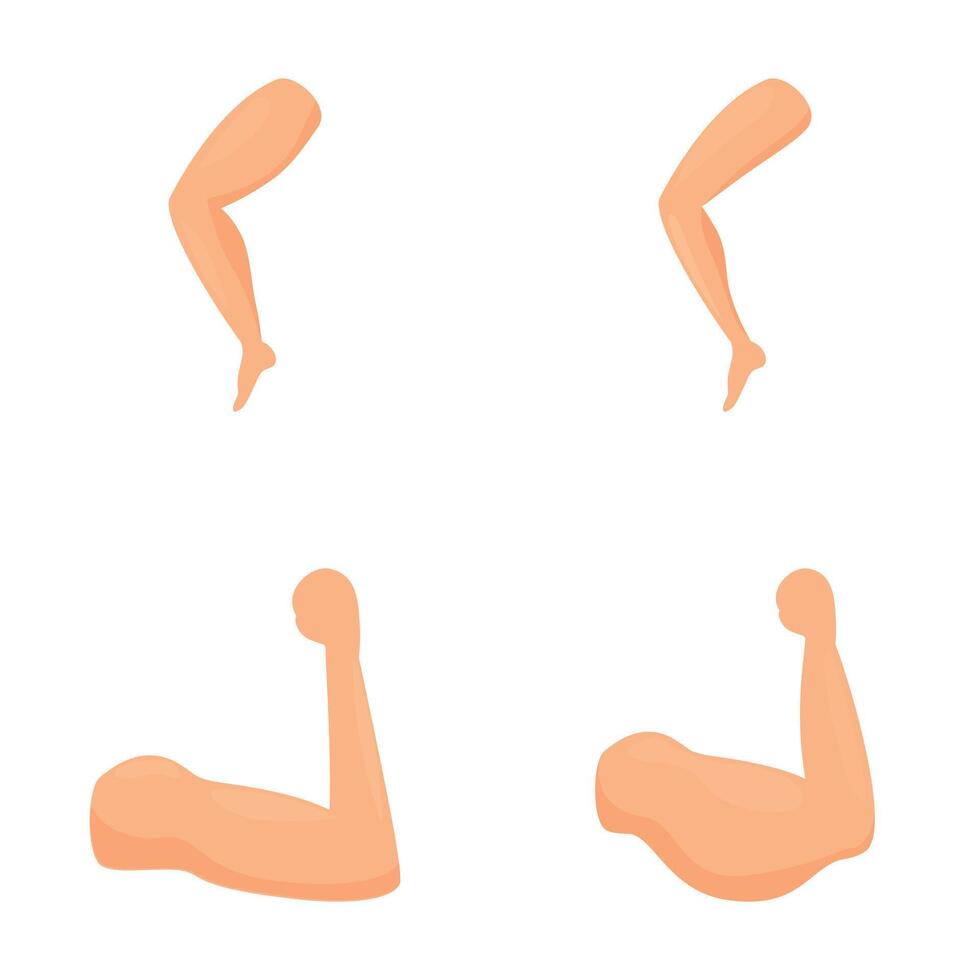 Body surgery icons set cartoon . Human body before and after surgery vector