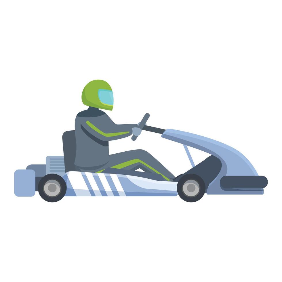 Speed drive fun icon cartoon . Karting sport vector